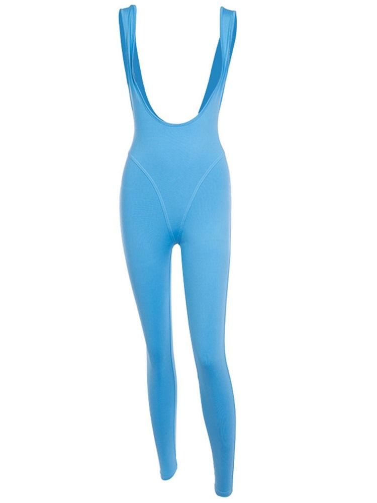 Kvinnor I Full Längd Push Up Gym Sports Jumpsuits