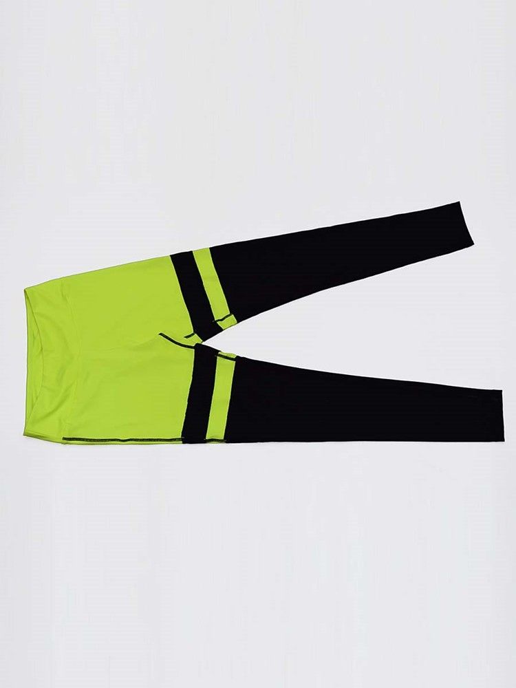 Kvinnors Lapptäcke Color Block Anti-sweat Yoga Ärmlösa Sportset