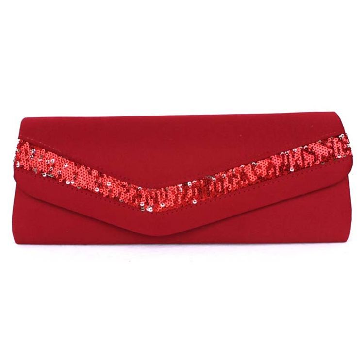 Koreansk Stil Solid Color Satin Clutch