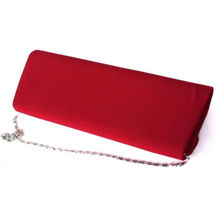 Koreansk Stil Solid Color Satin Clutch