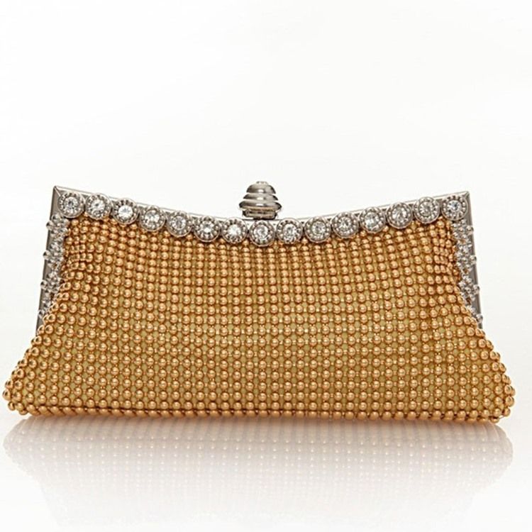 Plain Rhinestone Banquet Clutches Evening Bags