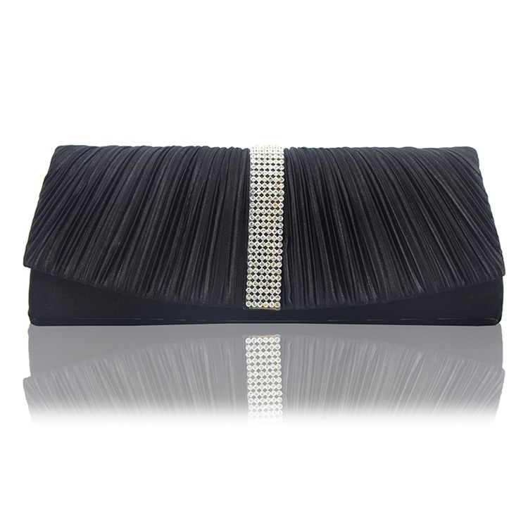 Puckering Rectangle Rhinestone Mångsidiga Kopplingar Evening Bag