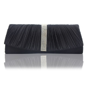 Puckering Rectangle Rhinestone Mångsidiga Kopplingar Evening Bag