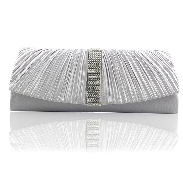 Puckering Rectangle Rhinestone Mångsidiga Kopplingar Evening Bag