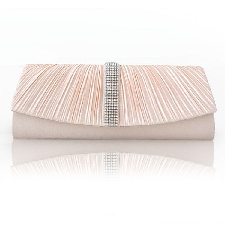 Puckering Rectangle Rhinestone Mångsidiga Kopplingar Evening Bag