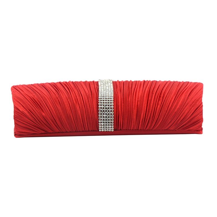 Puckering Rectangle Rhinestone Mångsidiga Kopplingar Evening Bag