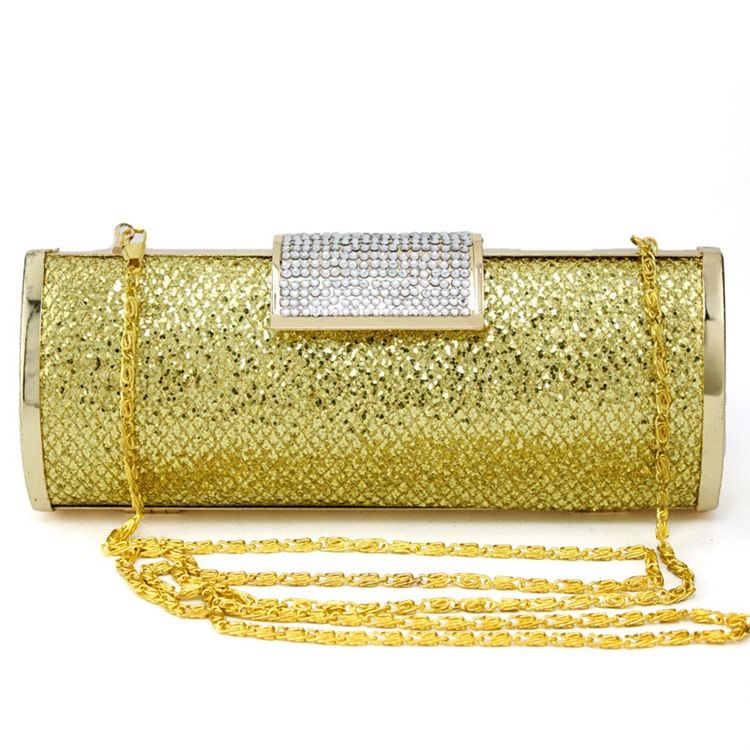 Sequins Rhinestone Magnetic Snap Clutch