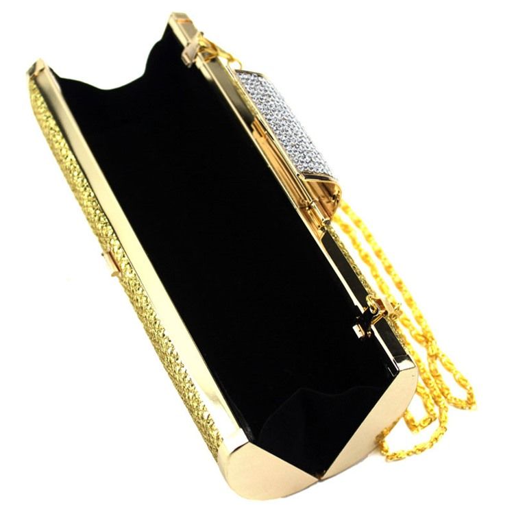 Sequins Rhinestone Magnetic Snap Clutch