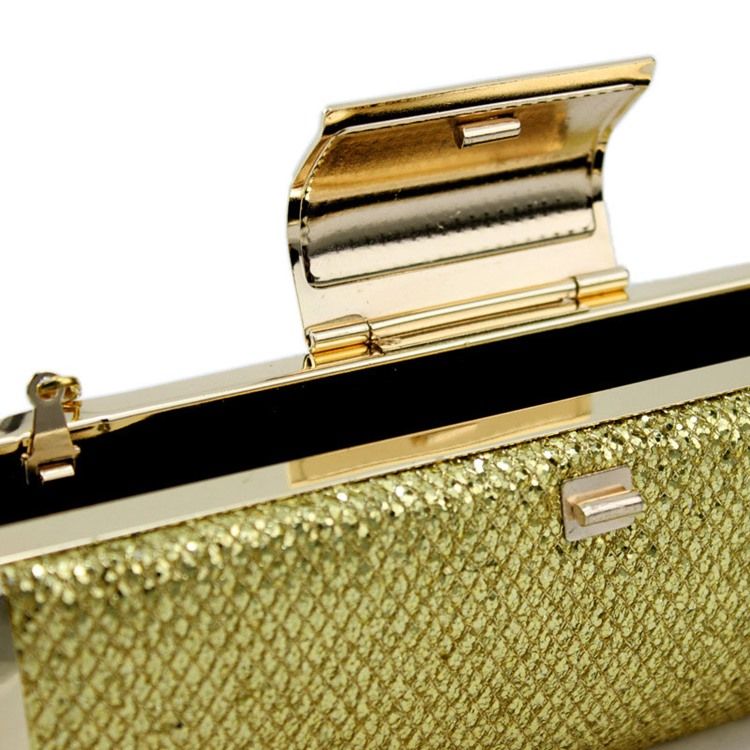 Sequins Rhinestone Magnetic Snap Clutch