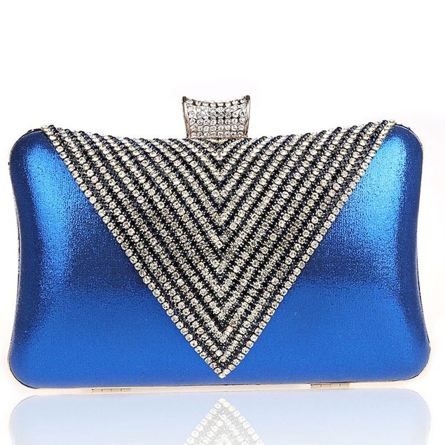 Triangle Rhinestone Evening Clutch