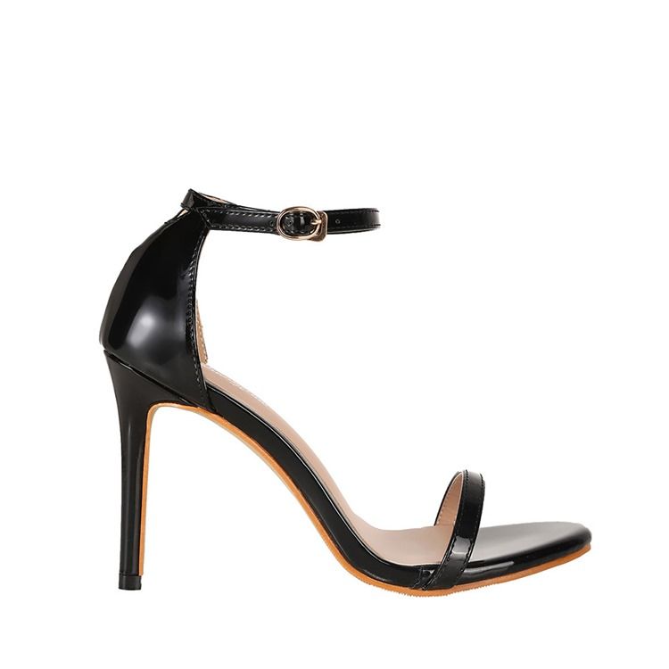 Buckle Heel Covering Stiletto Heel Plain Women's Sandals