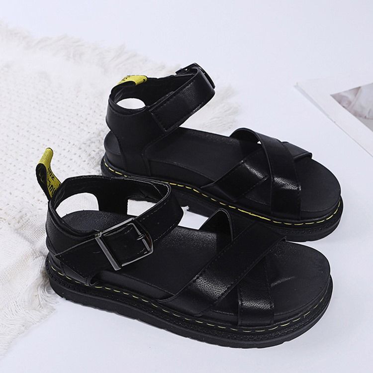 Buckle Open Toe Buckle Dam Sandaler