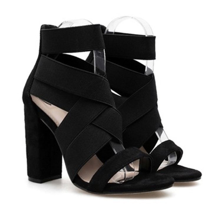 Chunky Heel Open Toe Heel Covering Western Women's Sandals