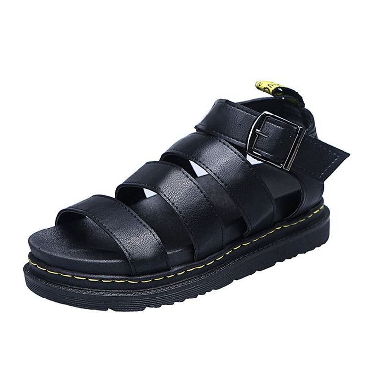 Open Toe Buckle Plain Dam Sandaler