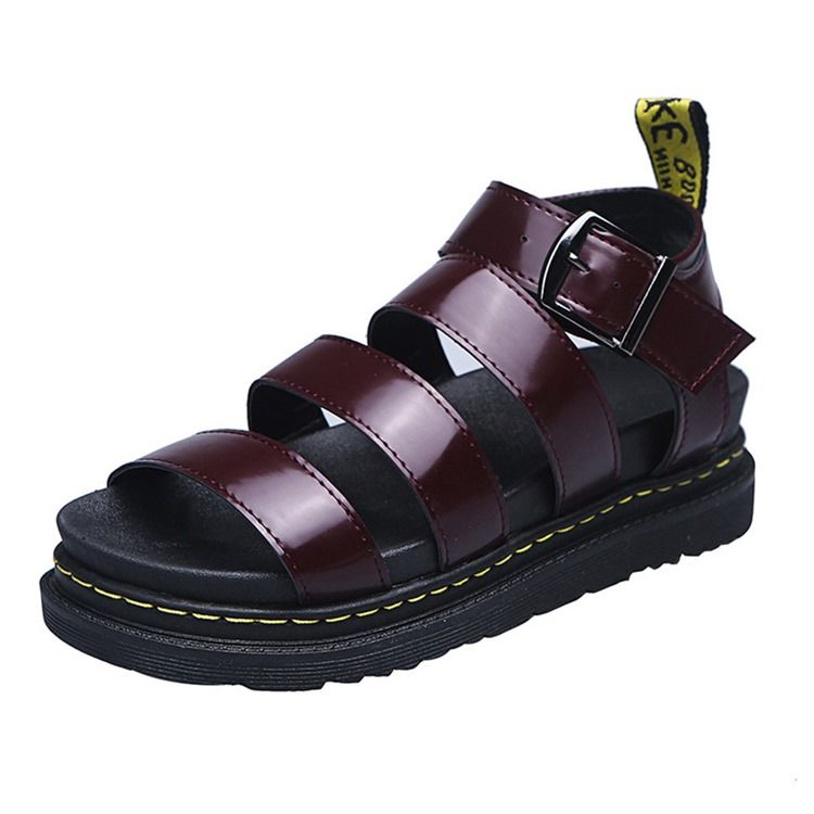 Open Toe Buckle Plain Dam Sandaler