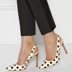 Polka Dots Point Toe Stiletto Sandaler För Kvinnor