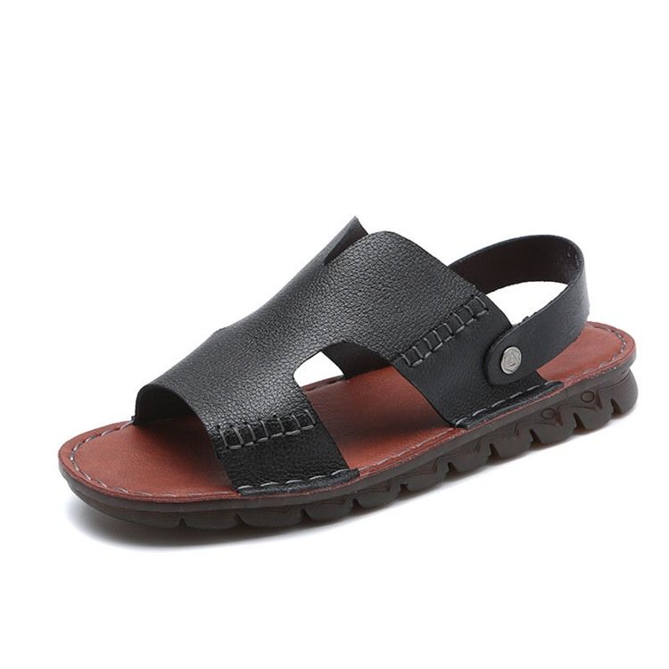 Pu Slip-on Enkla Sandaler För Män