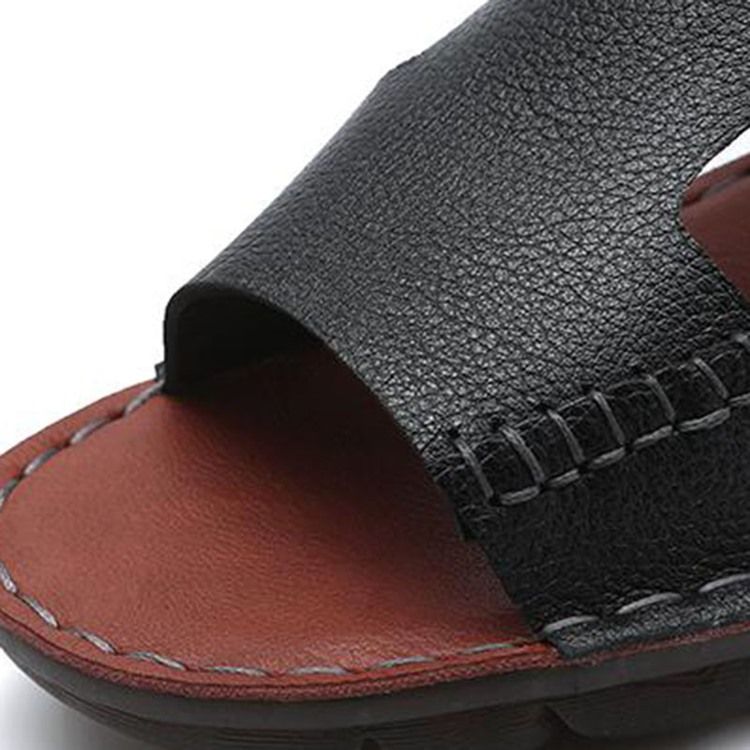 Pu Slip-on Enkla Sandaler För Män