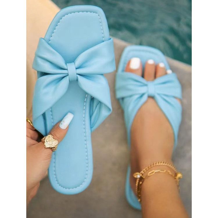 Slip-on Bow Toe Ring Dam Tofflor