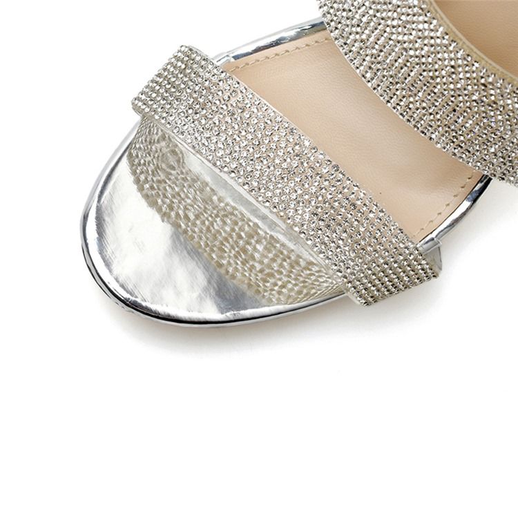 Slip-on Flip-flop Dam Tofflor Med Rhinestone Patchwork