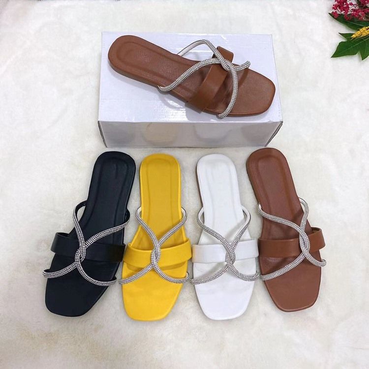 Slip-on Flip-flop För Kvinnor Med Patchwork Tofflor