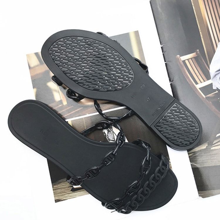 Slip-on Kedja Flip-flop Vanliga Tofflor