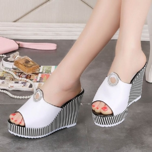 Wedge Heel Platform Slip-on Summer Dam Tofflor