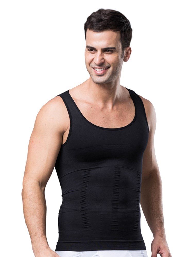 Buk Tight Seamless Corset Vest Top För Män