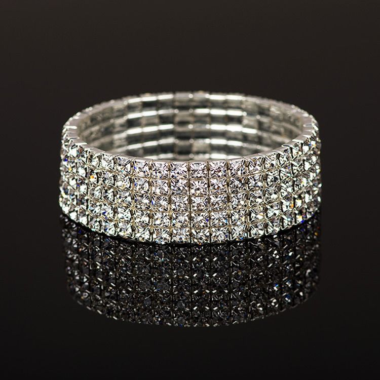 Diamante Plain Romantiska Bröllop Kvinnliga Armband