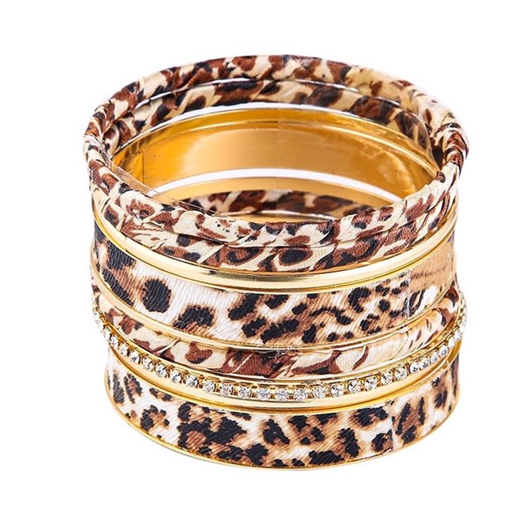 Leopardtryck Leopard Kvinnligt Armband