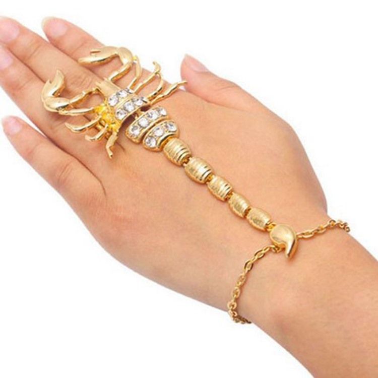 Scorpion Diamante Charm Armband