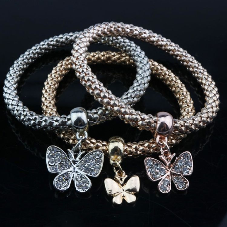 Three Layers Butterfly Pendant Armband