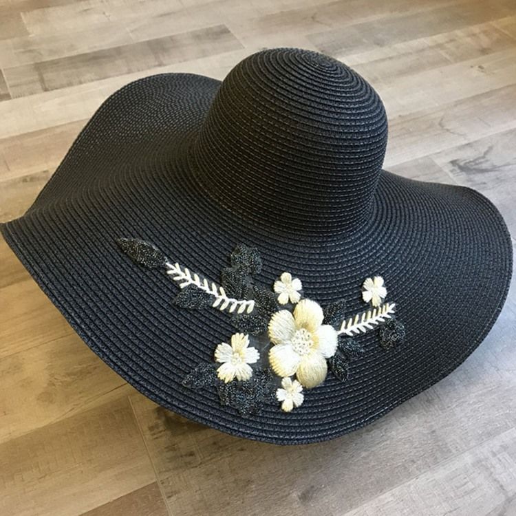 Blommig Solhatt För Broderi För Kvinnor