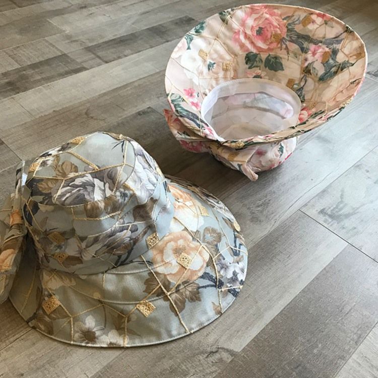 Charmeuse Sommarblommig Solhatt För Kvinnor