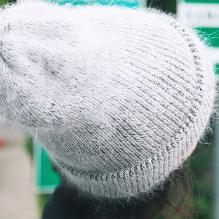 Cony Hair Warm Hat För Kvinnor