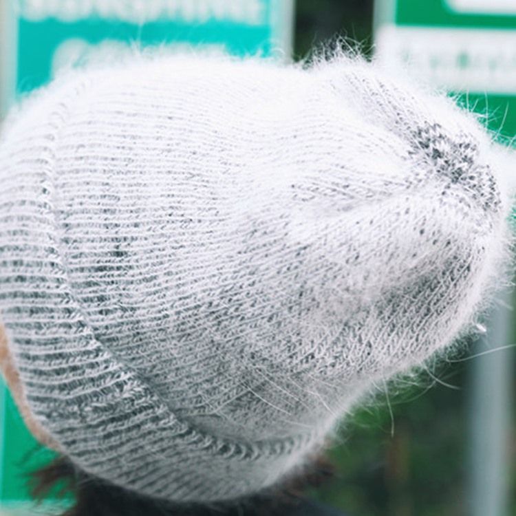 Cony Hair Warm Hat För Kvinnor