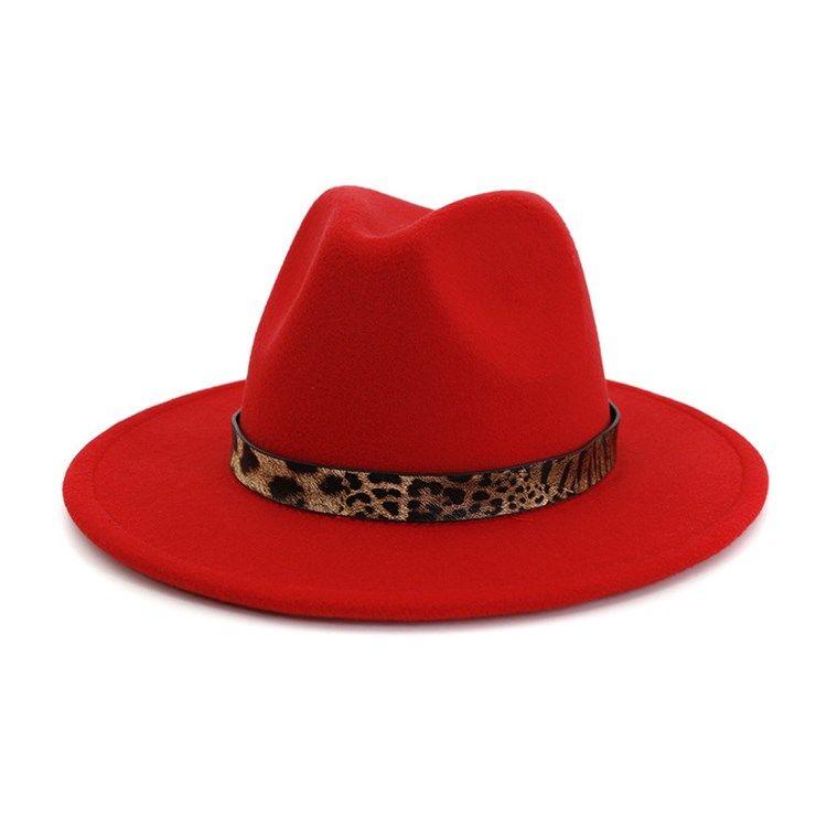 Fedora Mössa För Kvinnor Leopard Vinterhattar