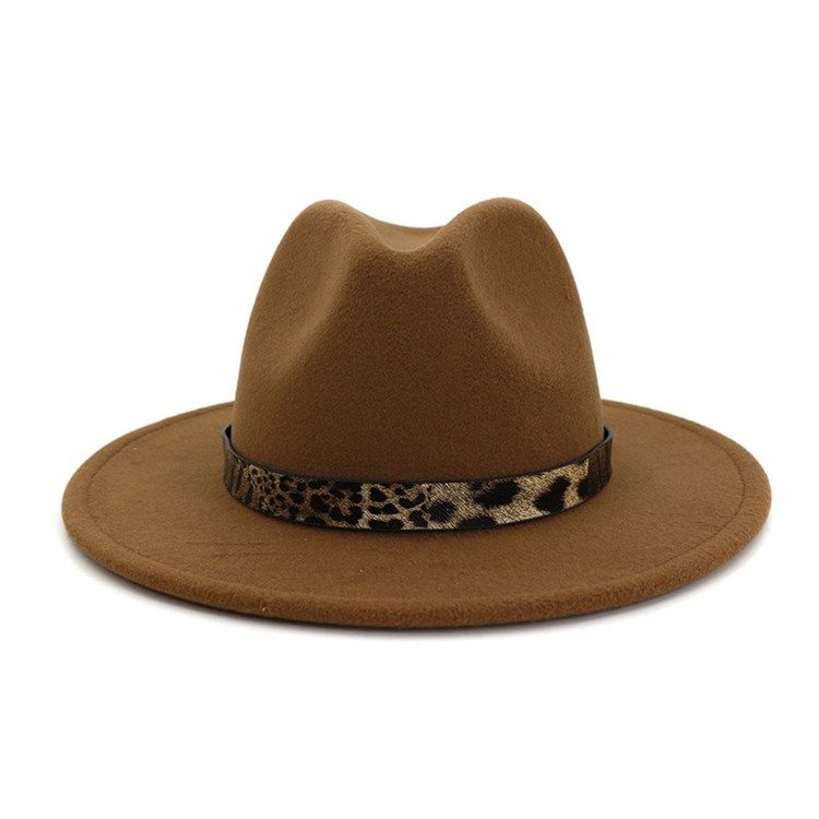 Fedora Mössa För Kvinnor Leopard Vinterhattar