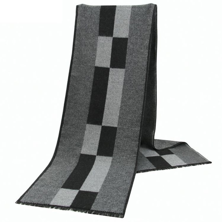 Herr Bomull Rough Selvedge Plaid Check Scarf