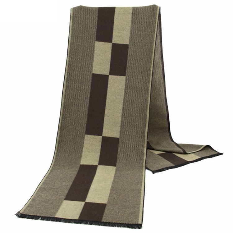 Herr Bomull Rough Selvedge Plaid Check Scarf