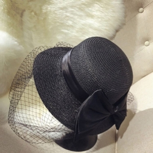 Kvinnor Mesh Halm Plain Sommarhatt