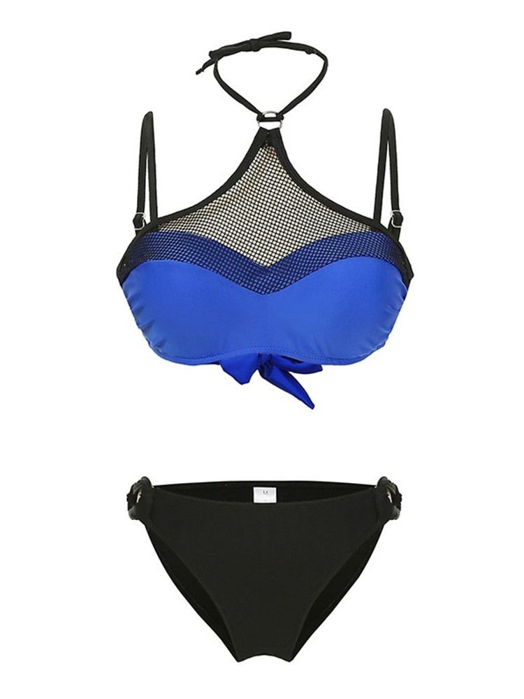 Dam Tankini Set Färgblock Sexiga Badkläder