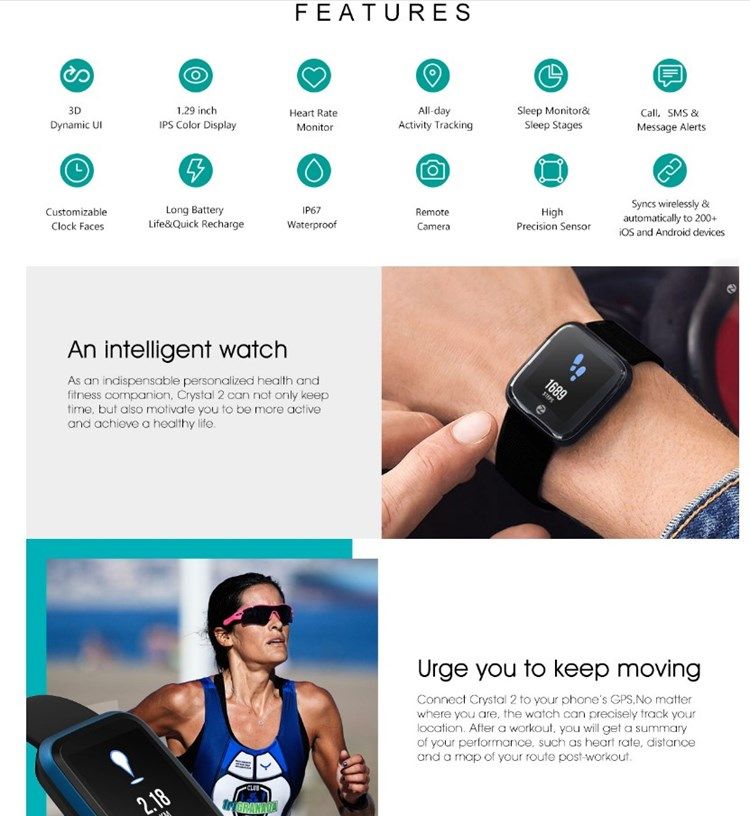 Färg High Tech Power Saving Smartwatch För Män