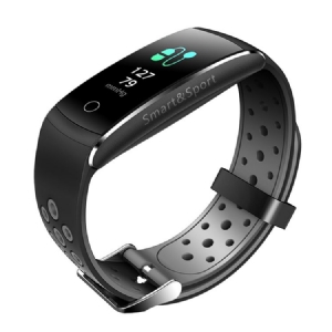 Herr Q8 Bluetooth-armband Hjärtfrekvens Blodtryck Vattentätt Armband Smart Watch