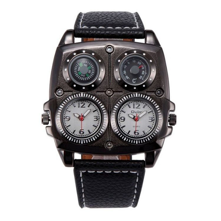 Herrtermometer Kompass Dual Time Zone Watch