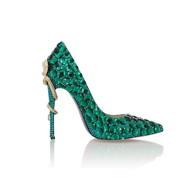 Rhinestone Slip-on Stiletto Heel - Damskor