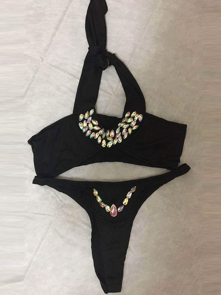 Beachini Tankini Set Bead Badkläder För Kvinnor