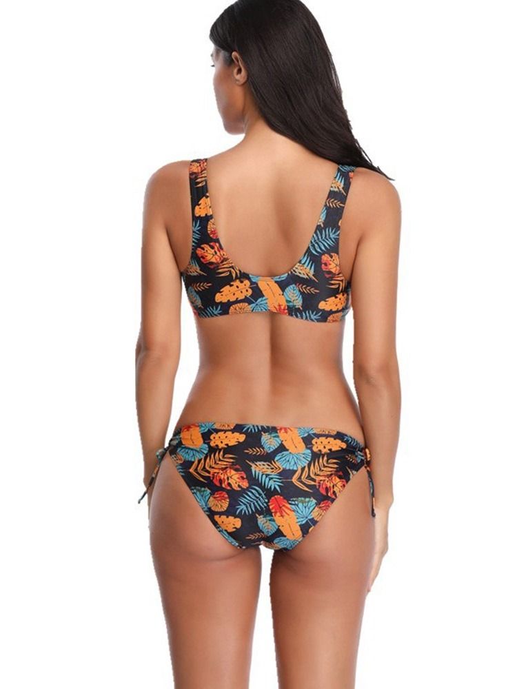 Bikini Med Blommigt Tryck För Kvinnor Beach Look