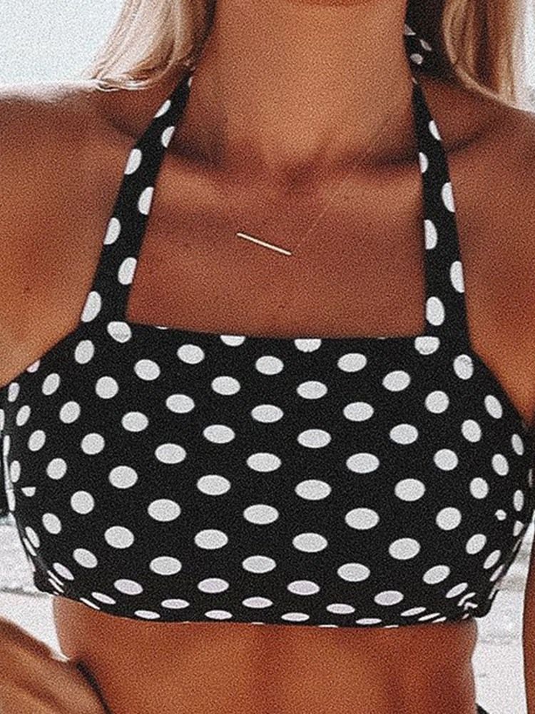 Bikiniset För Kvinnor Dots Sexiga Badkläder