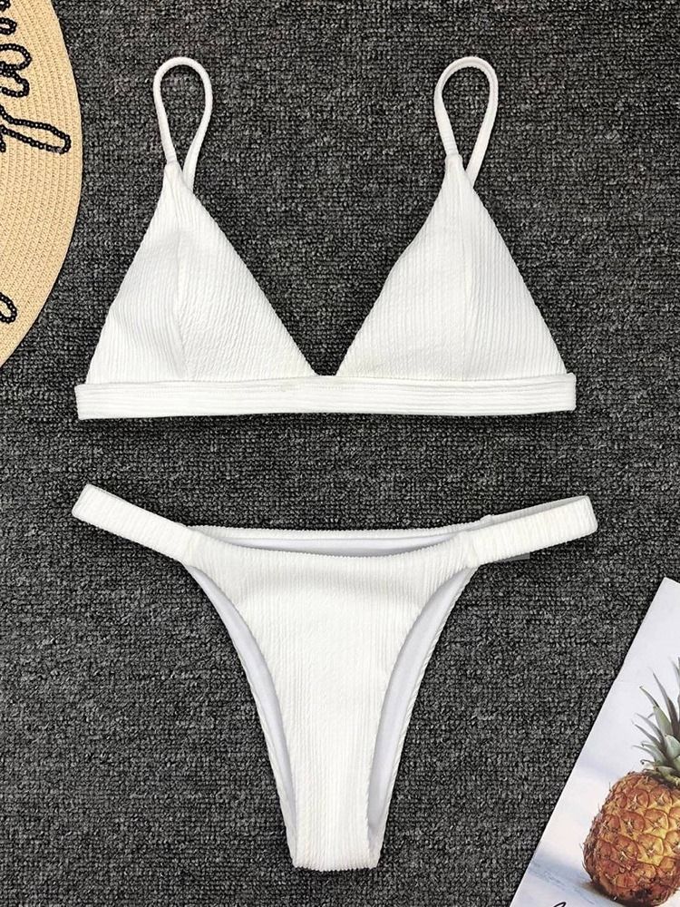 Kvinnors Lapptäcke Bikini Set Sexiga Badkläder